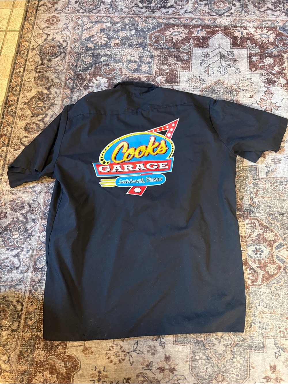 Dickies Cooks Garage Short-Sleeve Work Shirt - Black